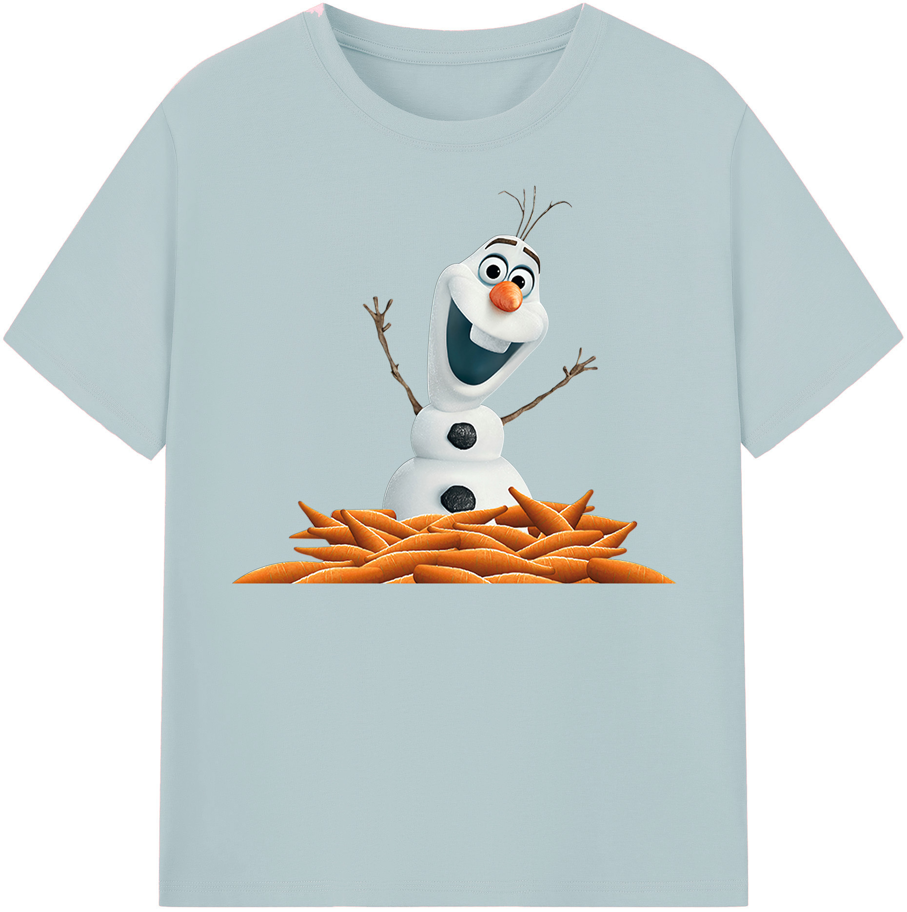 （画像用） アナと雪の女王 アンナ エルサ Frozen Anna Elsa 綿100％半袖Tシャツ（フロントプリント）